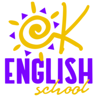 OK English School logo, OK English School contact details