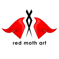 Red Moth Art logo, Red Moth Art contact details