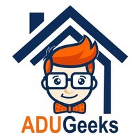 ADU Geeks logo, ADU Geeks contact details