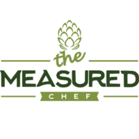 The Measured Chef logo, The Measured Chef contact details