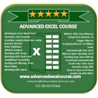 Advanced Excel Course logo, Advanced Excel Course contact details