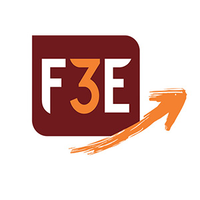 F3E logo, F3E contact details