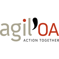 agil'OA logo, agil'OA contact details