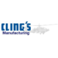 'Cling''s Manufacturing' logo, 'Cling''s Manufacturing' contact details