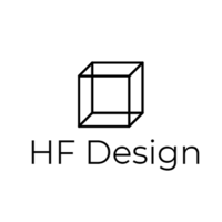 HF Design logo, HF Design contact details