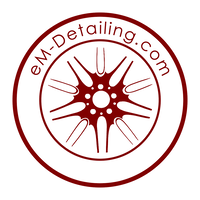 eM Detailing logo, eM Detailing contact details