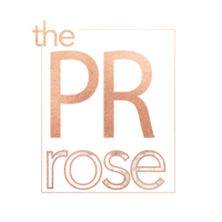 The PR Rose logo, The PR Rose contact details