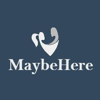 MaybeHere logo, MaybeHere contact details