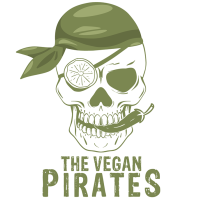 The Vegan Pirates logo, The Vegan Pirates contact details