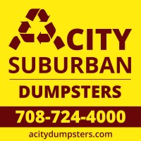 A City Suburban Dumpsters logo, A City Suburban Dumpsters contact details