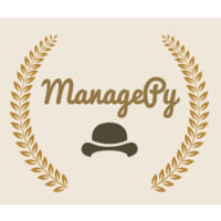 ManagePy logo, ManagePy contact details