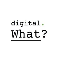 digital. What? logo, digital. What? contact details