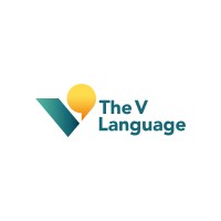 The V Language logo, The V Language contact details