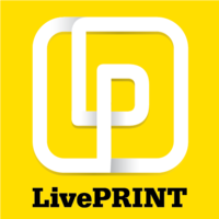 LivePRINT logo, LivePRINT contact details