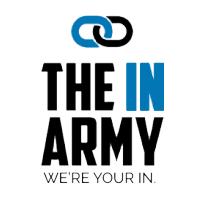 The In Army logo, The In Army contact details