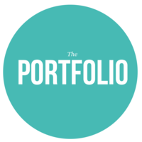 The Portfolio logo, The Portfolio contact details