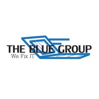 The Blue Group logo, The Blue Group contact details