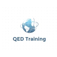 QED Training logo, QED Training contact details