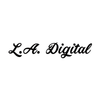 L.A. Digital logo, L.A. Digital contact details