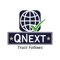 QNext Global logo, QNext Global contact details