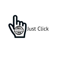 Just Click logo, Just Click contact details