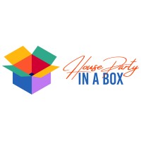 House Party in a Box logo, House Party in a Box contact details