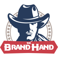 The BrandHand logo, The BrandHand contact details