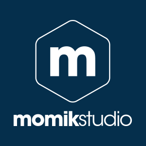 MomikStudio logo, MomikStudio contact details