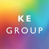 K.E. Group logo, K.E. Group contact details