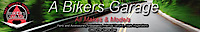 A Bikers Garage logo, A Bikers Garage contact details