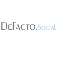 De Facto Social logo, De Facto Social contact details