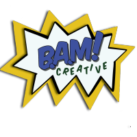 B.A.M! Creative logo, B.A.M! Creative contact details