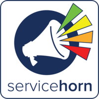 ServiceHorn logo, ServiceHorn contact details