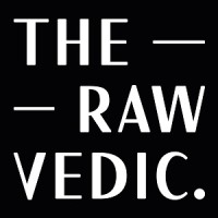 The Raw Vedic logo, The Raw Vedic contact details