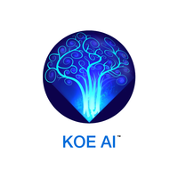 KOE.AI logo, KOE.AI contact details