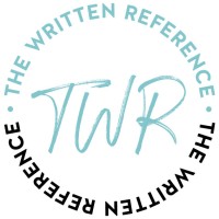 The Written Reference logo, The Written Reference contact details