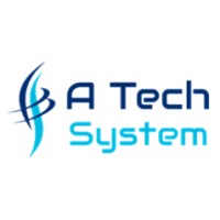 A Tech System logo, A Tech System contact details