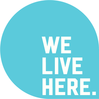 We Live Here logo, We Live Here contact details