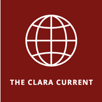 The Clara Current logo, The Clara Current contact details