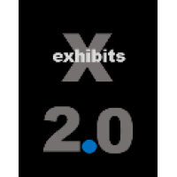 Exhibits 2.0 logo, Exhibits 2.0 contact details