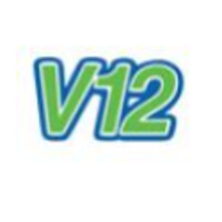 V12 logo, V12 contact details