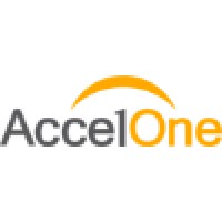 AccelOne logo, AccelOne contact details