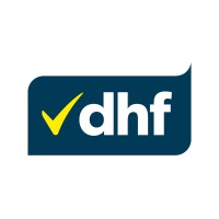 DHF logo, DHF contact details