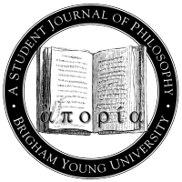 Aporia: BYU's Undergraduate Journal of Philosophy logo, Aporia: BYU's Undergraduate Journal of Philosophy contact details