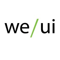 WE/UI logo, WE/UI contact details