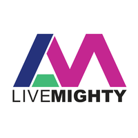 LiveMighty logo, LiveMighty contact details