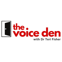 The Voice Den logo, The Voice Den contact details