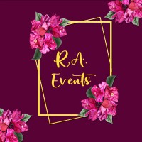 R.A. Events logo, R.A. Events contact details