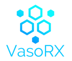 VasoRx logo, VasoRx contact details