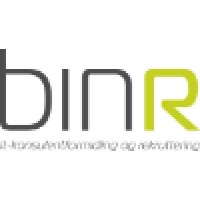 binR AS logo, binR AS contact details